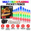 2.8m 288 LED Multicolour Picket Fence Christmas Lights - 8 Piece Set