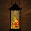 32cm LED Glitter Swirl Musical Lantern Christmas Santa USB Battery Light Up Decoration