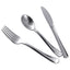 120 x Reusable Metallic Silver Plastic Cutlery 5 Types