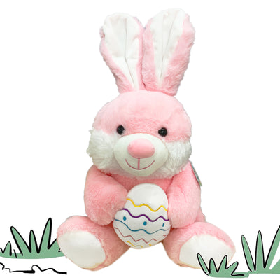 46cm Jumbo Easter Bunny Soft Plush Toy - Pink-