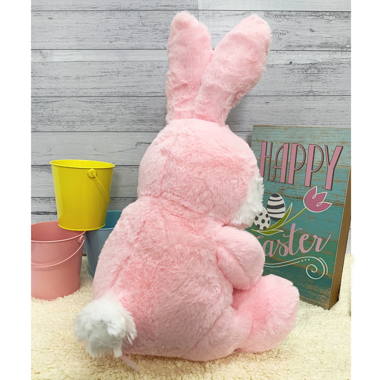 46cm Jumbo Easter Bunny Soft Plush Toy - Pink-