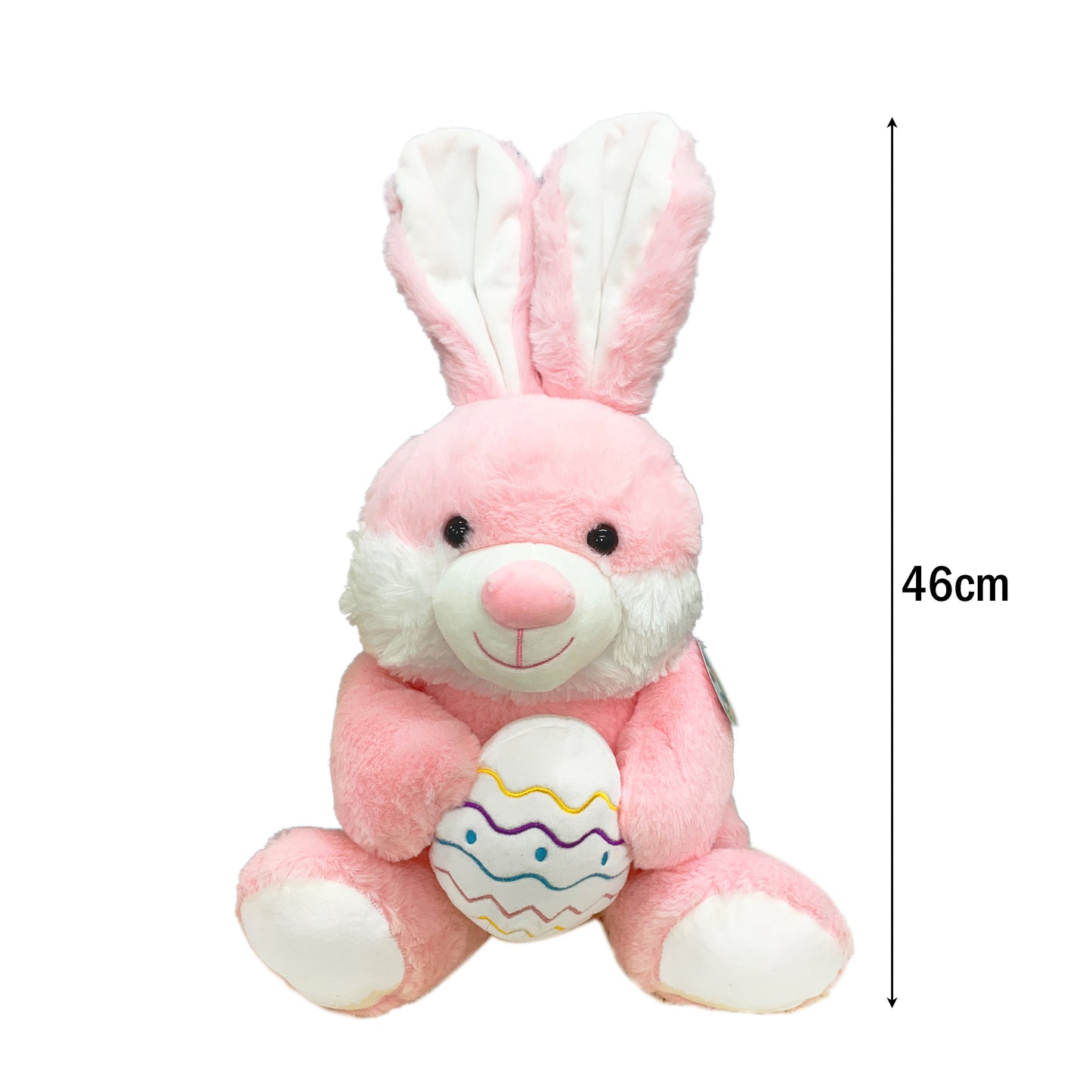 46cm Jumbo Easter Bunny Soft Plush Toy - Pink-