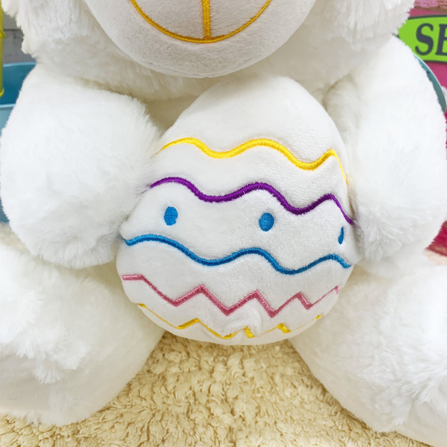 46cm Jumbo Easter Bunny Soft Plush Toy - White-