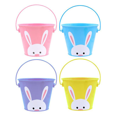 Bunny Metal Easter Bucket with Handle -12.5cm-