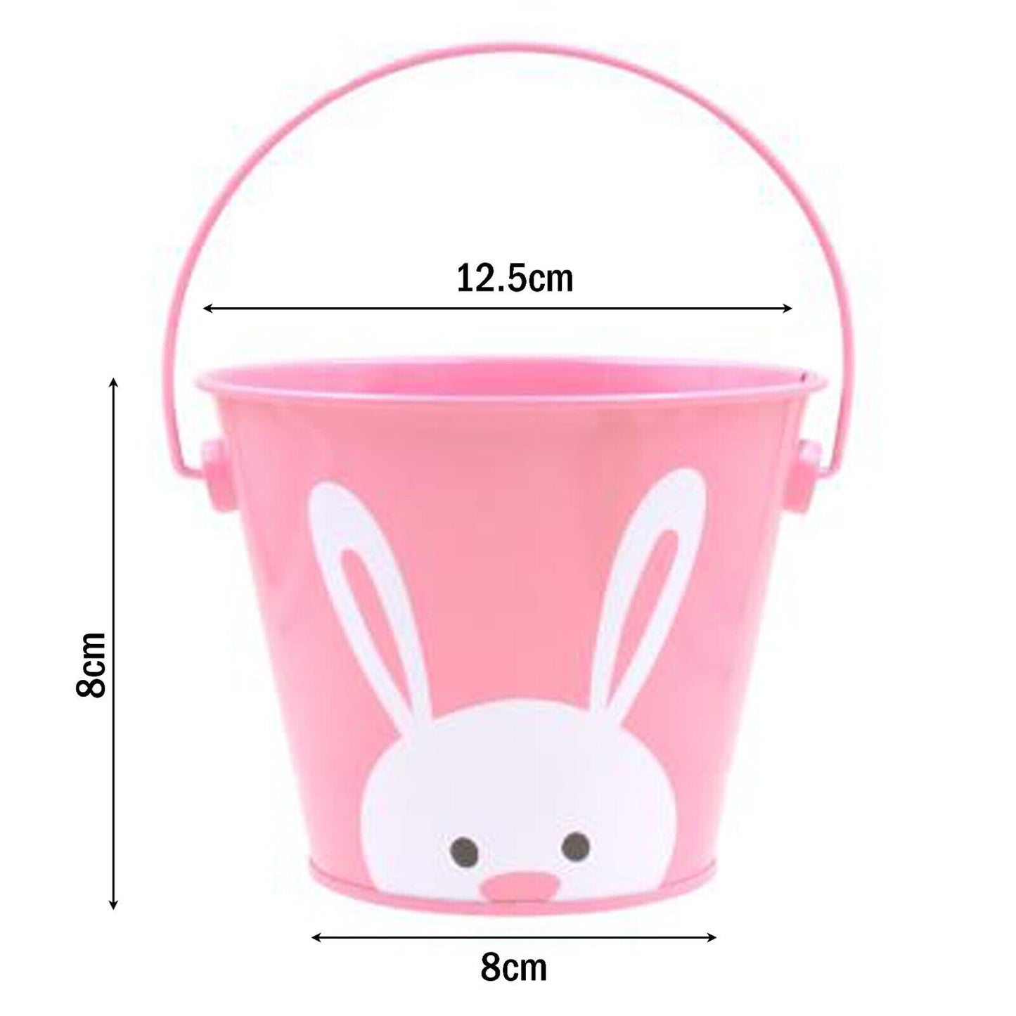 Bunny Metal Easter Bucket with Handle -12.5cm-