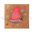 Kraft Red Foil Gift Holder 10x10x2.3cm – Pack of 4