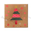 Kraft Red Foil Gift Holder 10x10x2.3cm – Pack of 4