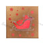 Kraft Red Foil Gift Holder 10x10x2.3cm – Pack of 4