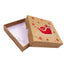 Kraft Red Foil Gift Holder 10x10x2.3cm – Pack of 4