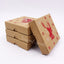Kraft Red Foil Gift Holder 10x10x2.3cm – Pack of 4