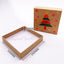 Kraft Red Foil Gift Holder 10x10x2.3cm – Pack of 4