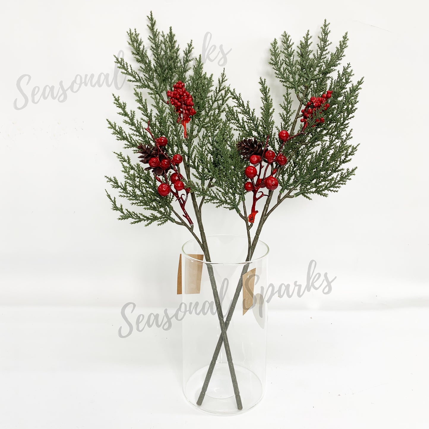 Vivid Pine & Berry Branches  – Pack of 1