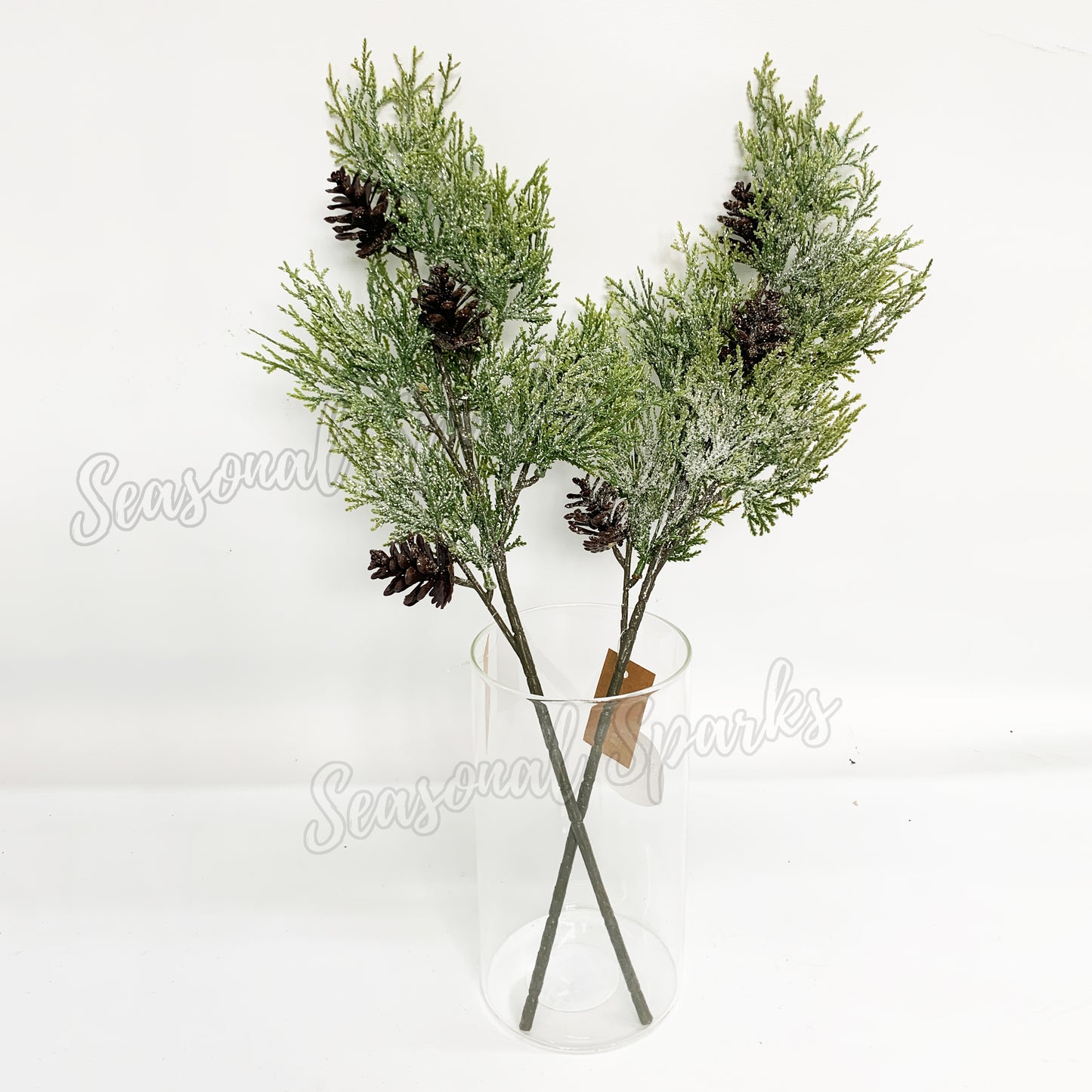 Glitter Pine Branches  – Pack of 1