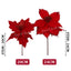 Glitter Red Poinsettia Pick – Pack of 1
