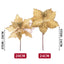 Glitter Gold Poinsettia Pick – Pack of 1