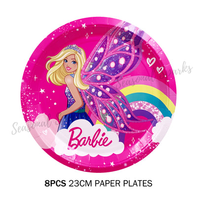 Barbie Girl Tableware - Disposable