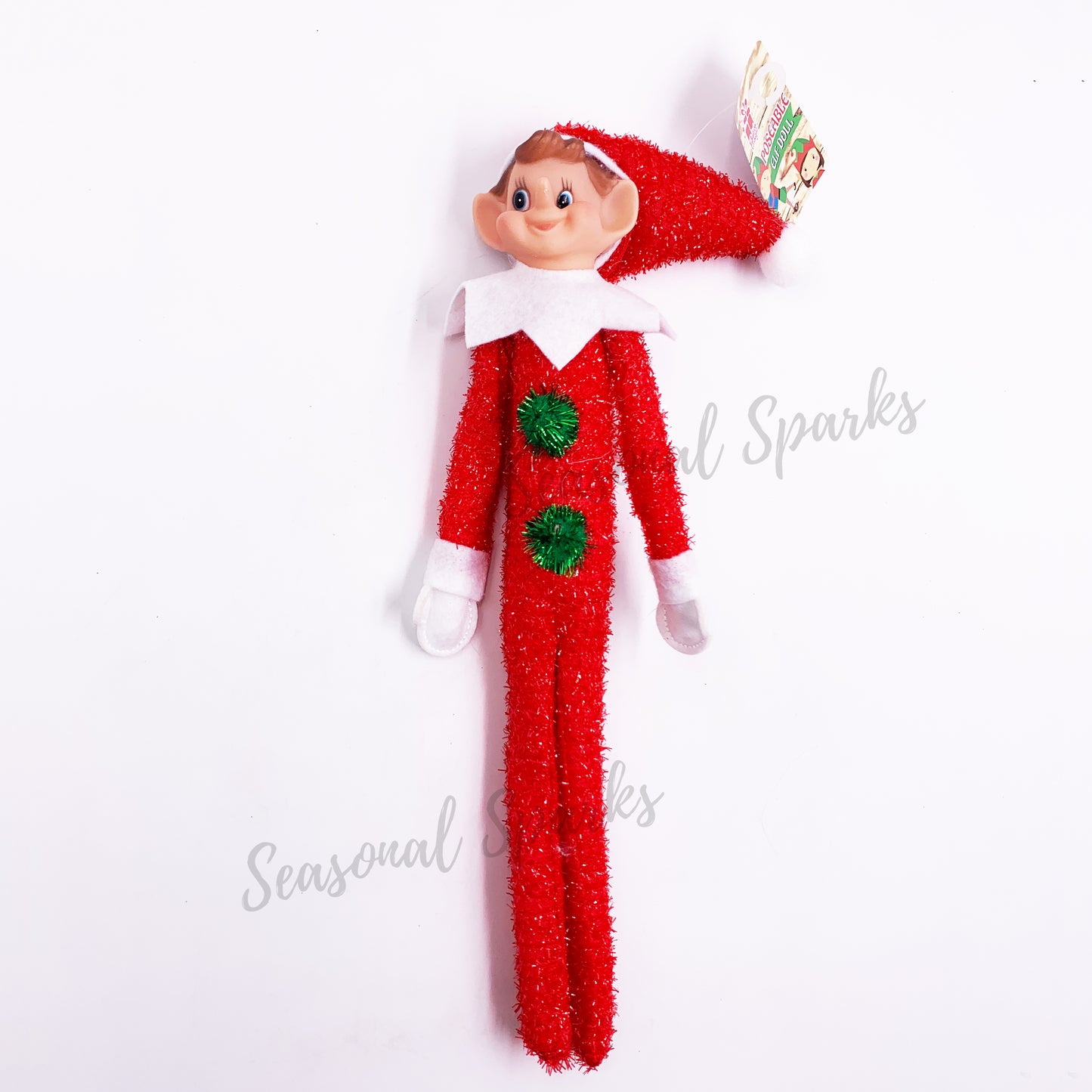 Bendable Red Elf Metallic Tinsel - Pom Pom