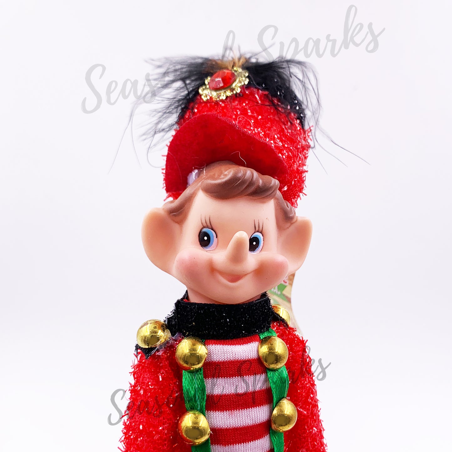 Bendable Red Elf Metallic Tinsel - Nut Cracker