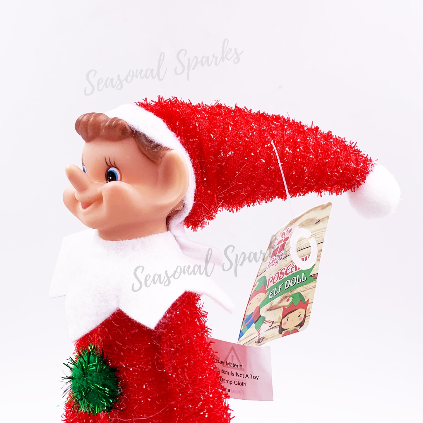 Bendable Red Elf Metallic Tinsel - Pom Pom