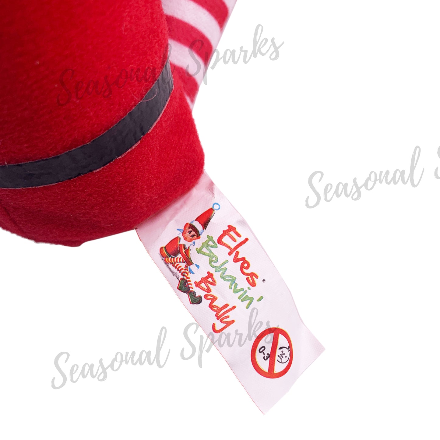 Naughty Plush Red Elf Boy Behavin' Badly