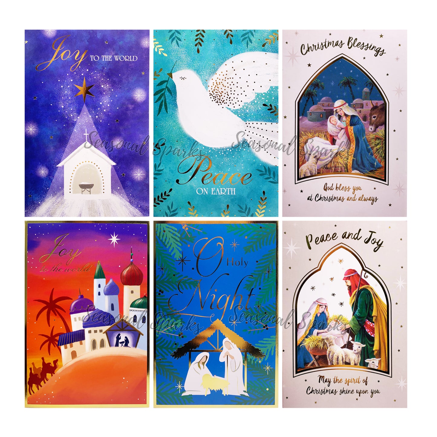 Religious Christmas Cards & Envelopes – Pack of 30