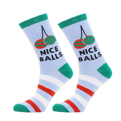 Nice Balls Christmas Socks - 1 Pair