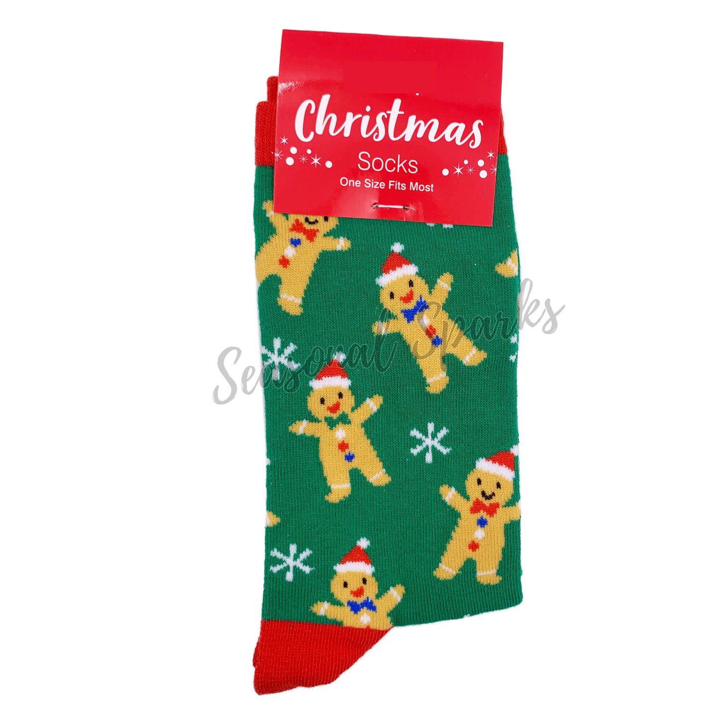 Gingerbread Christmas Socks - 1 Pair