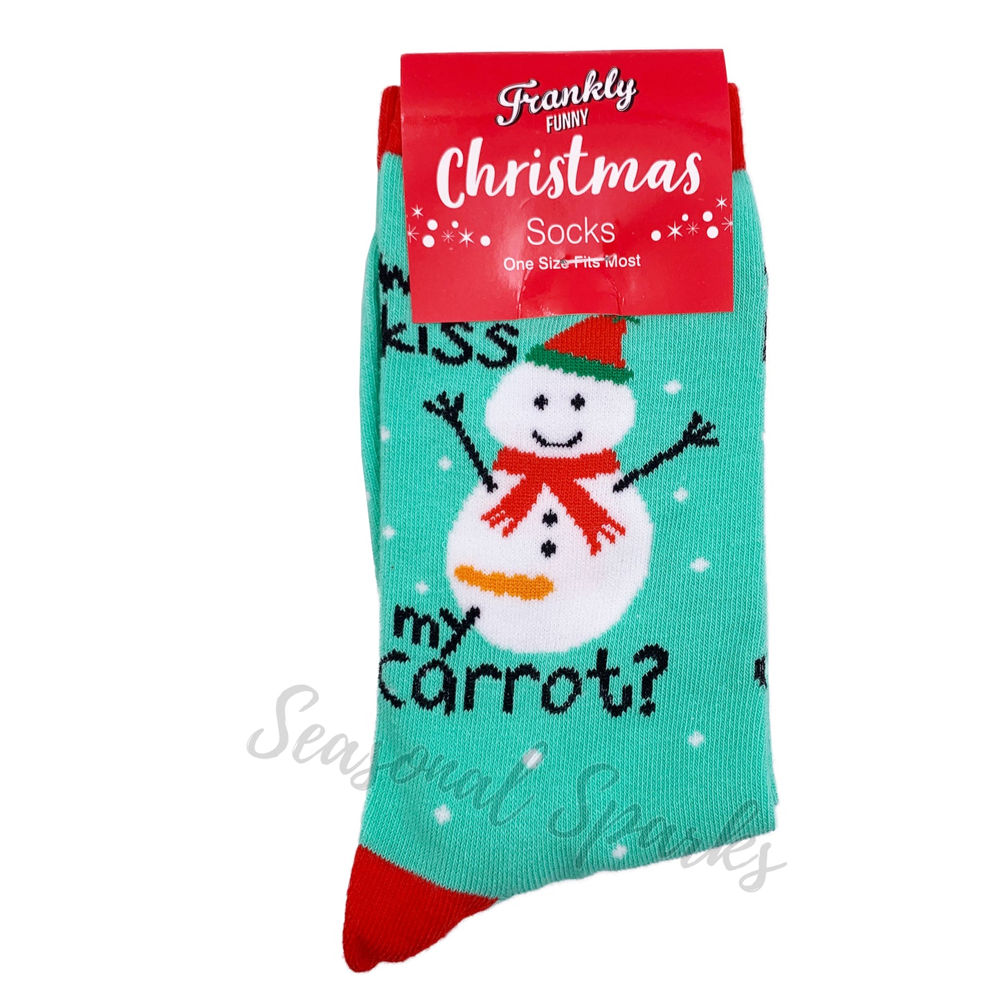 Funny Snowman Christmas Socks - 1 Pair