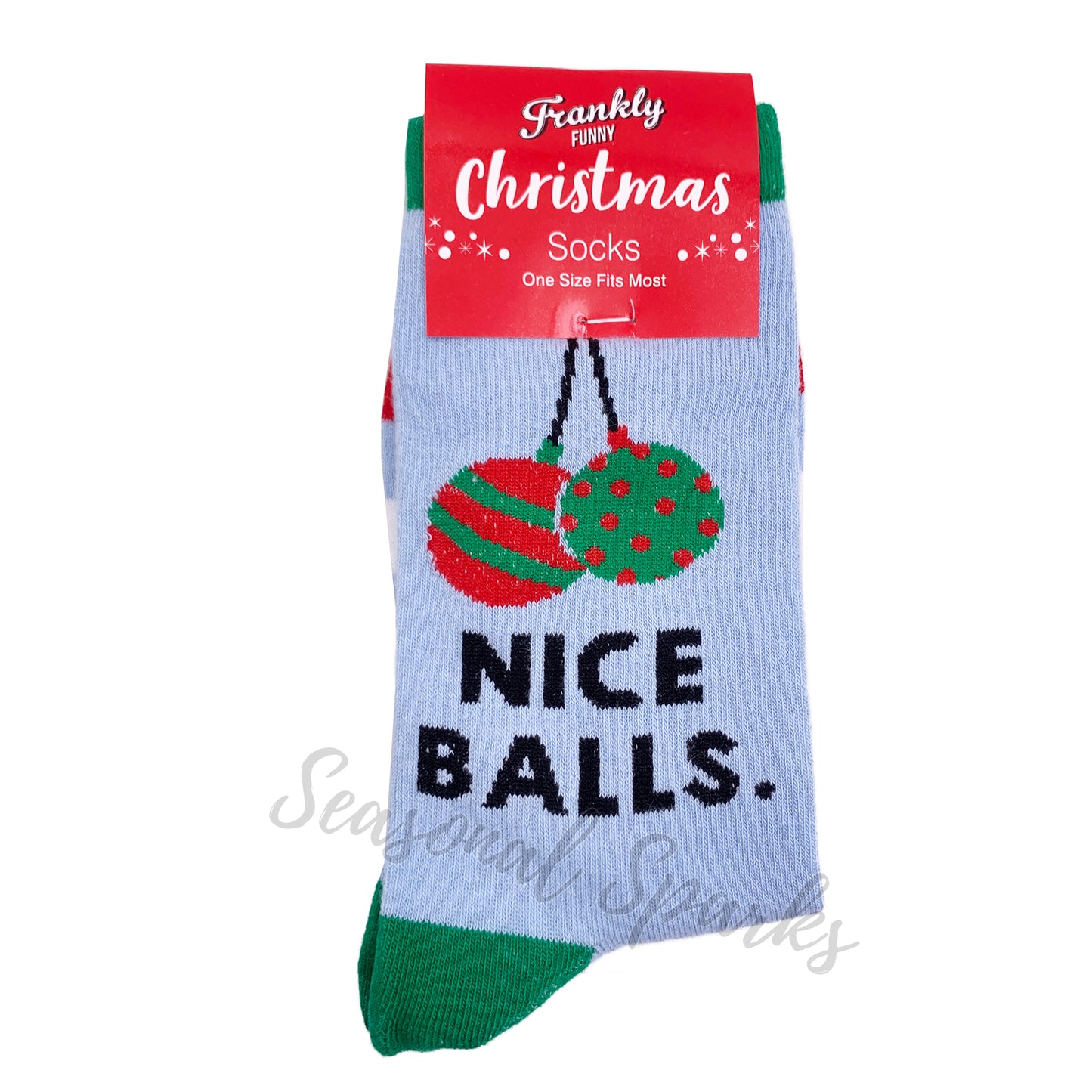 Nice Balls Christmas Socks - 1 Pair