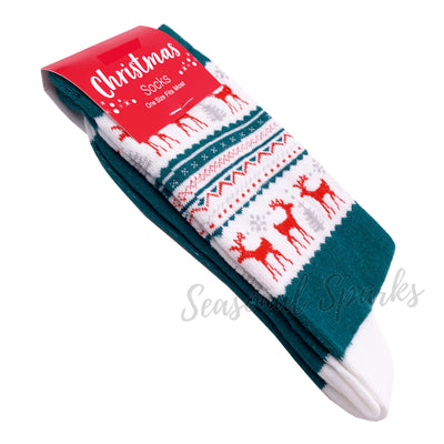 Winter Scenery Christmas Socks - 1 Pair