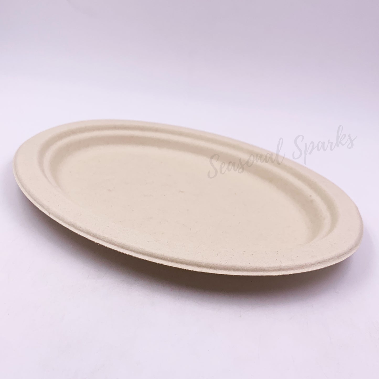 263x200mm Biodegradable Oval Plates - Pack of 20