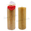 18cm Gold Metallic Pillar Candle