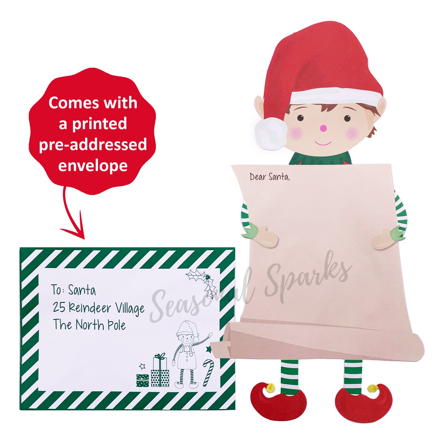 Personalised Letter to Santa – Pack of 6