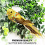 Gold Glitter Bird Decoration – Pack of 6