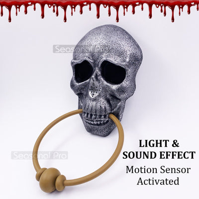 Hanging Skull Decoration – Light & Sound Doorbell