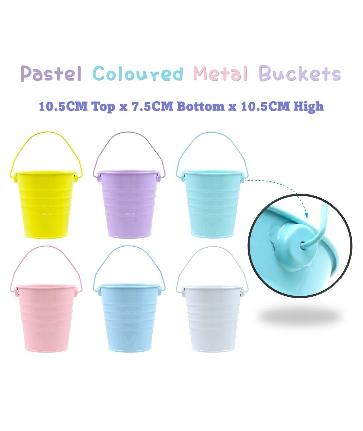 10.5cm Easter Metal Bucket with Handle