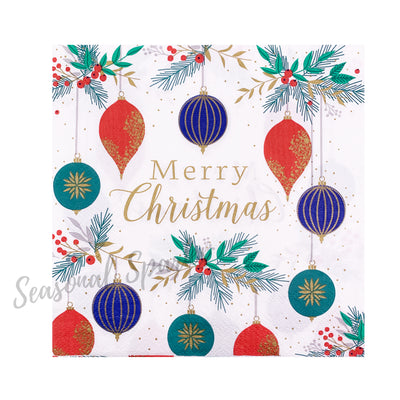 Christmas Bauble Paper Napkins – Pack of 20