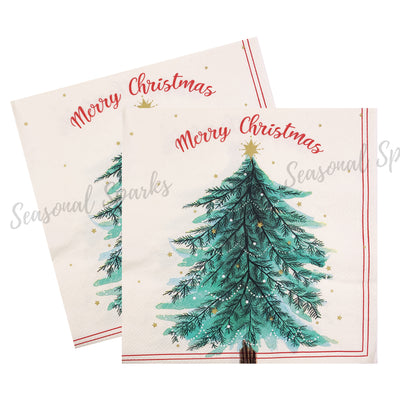 Christmas Tree Paper Napkins – Pack of 20