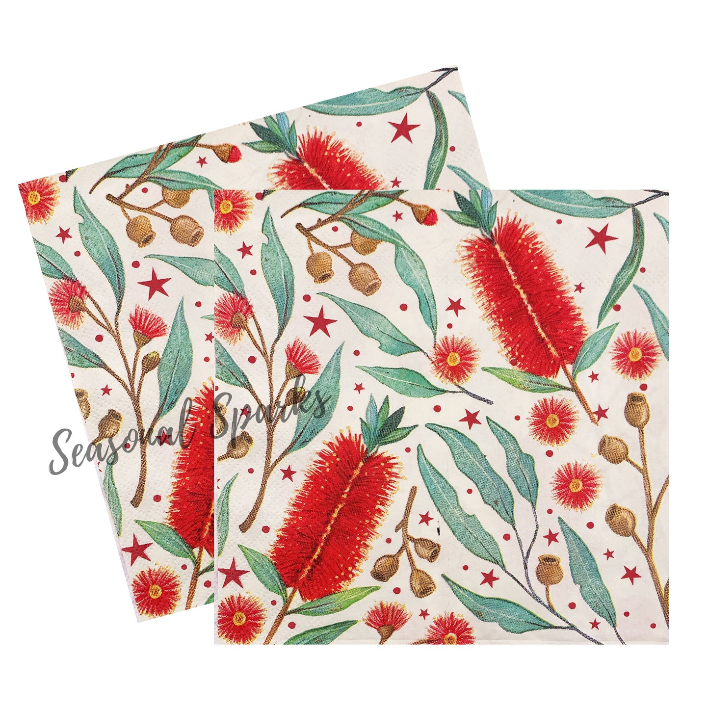 Bottlebrush Paper Napkins – Pack of 20