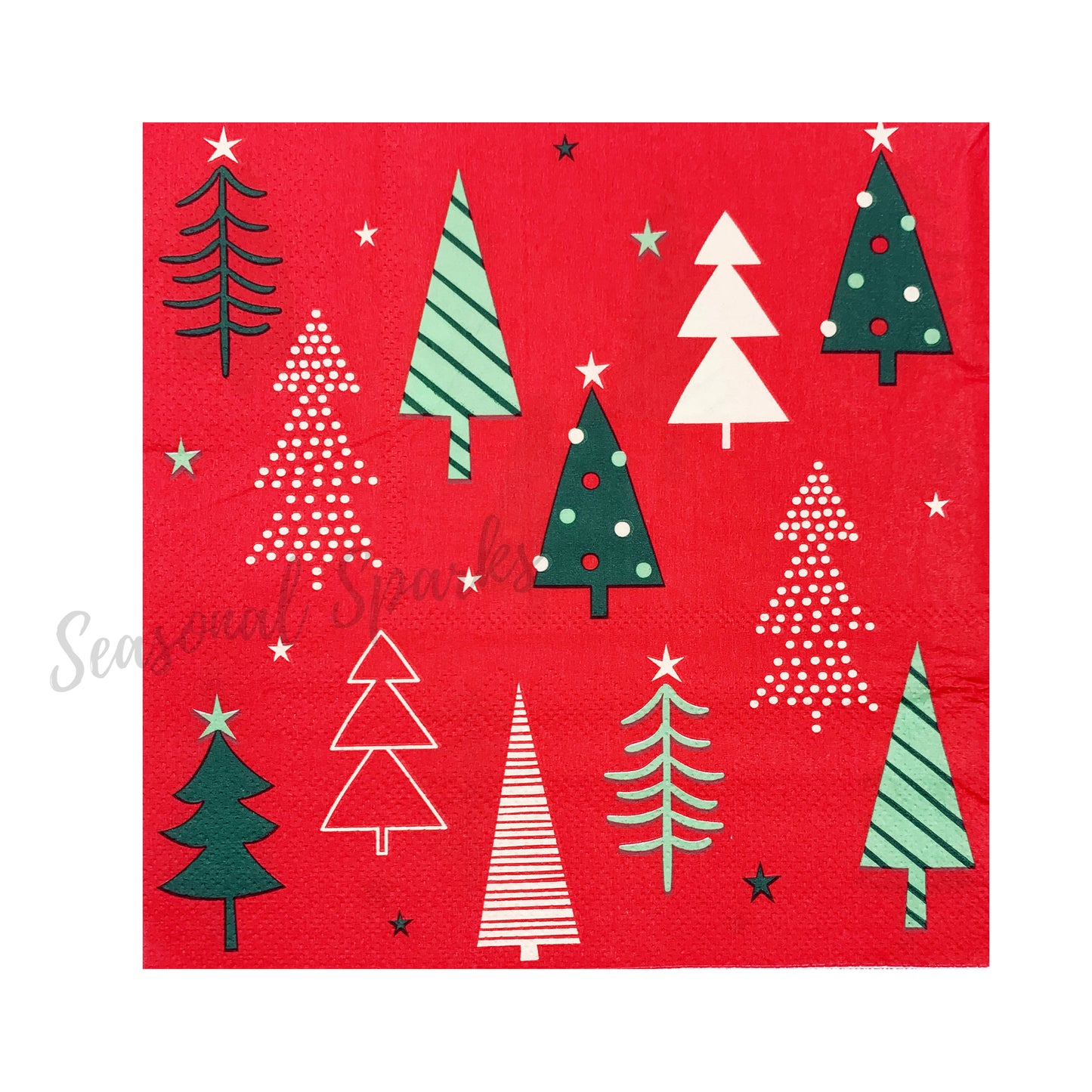 Festive Tree Paper Napkins – Pack of 20