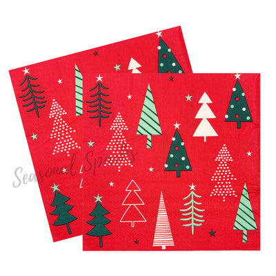 Festive Tree Paper Napkins – Pack of 20