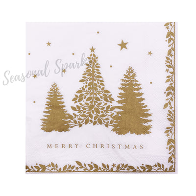 Gold Tree Paper Napkins – Pack of 20