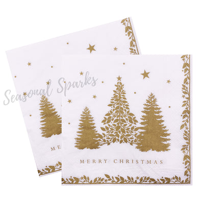 Gold Tree Paper Napkins – Pack of 20