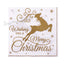 Gold Reindeer Paper Napkins – Pack of 20