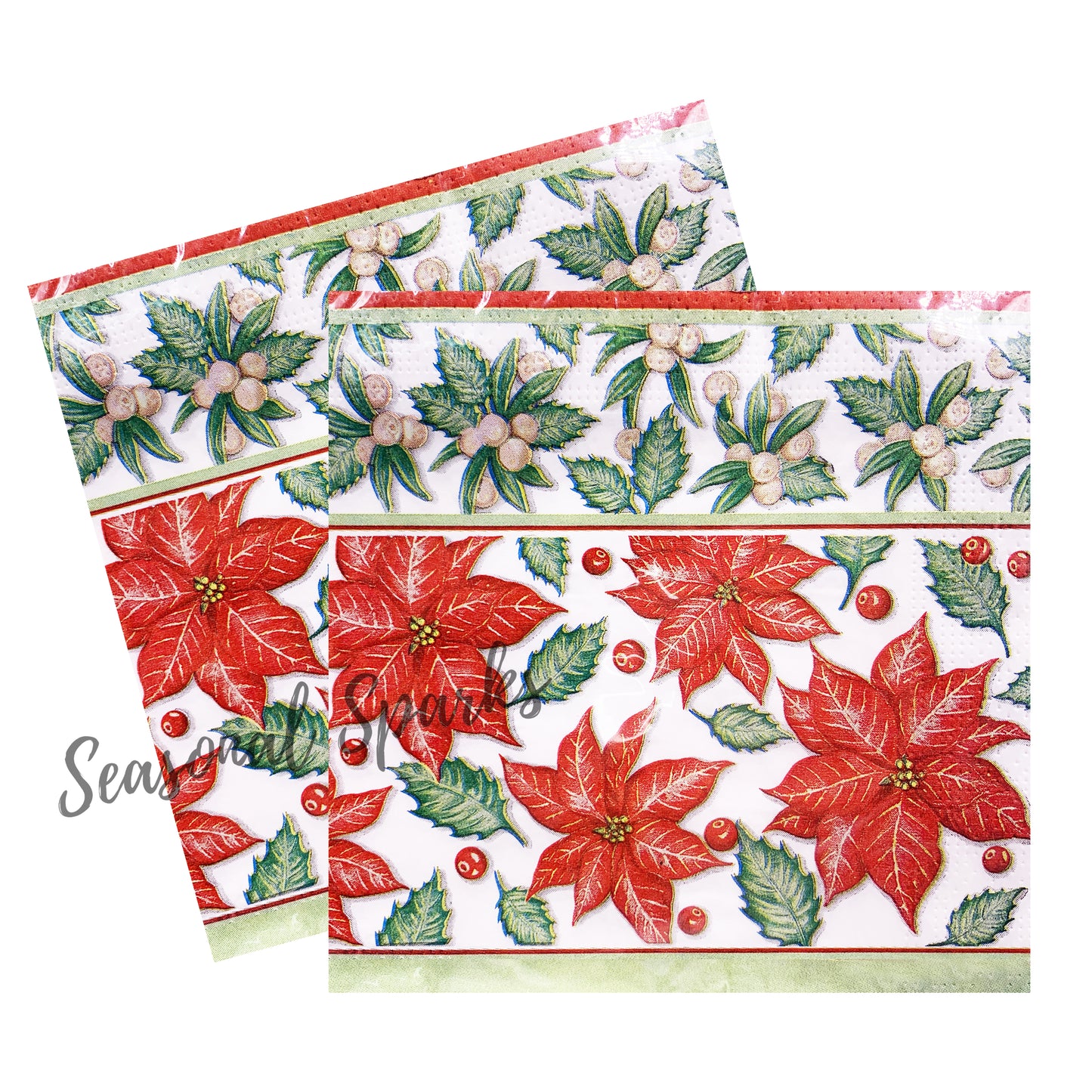 Poinsettia Paper Napkins – Pack of 20