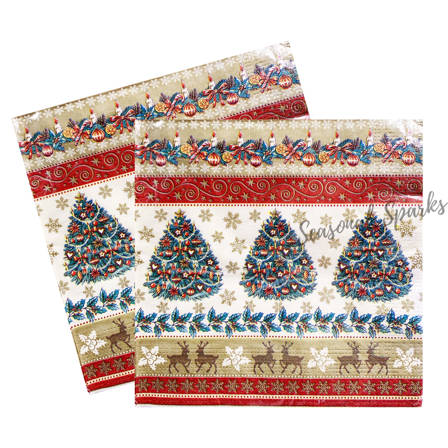 Festive Trees Paper Napkins – Pack of 20