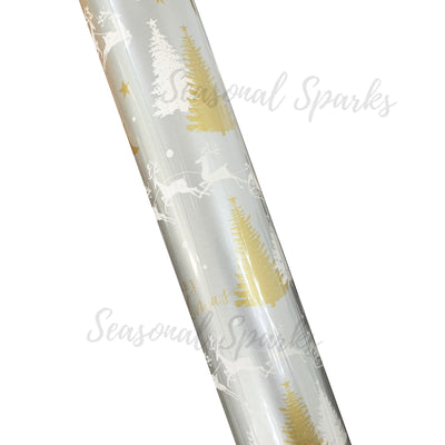 Tree Gift Wrapping Roll in Silver 5M x 70CM